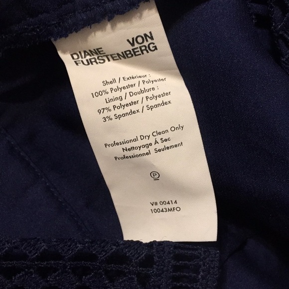 Diane Von Furstenberg navy/ black lace dress - Picture 8 of 8